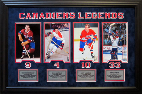 Montreal Canadiens Legends - Framed 8x10 photo collage