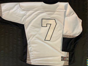 XJ6 league jersey with applique logo and number