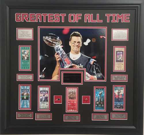 Tom Brady - Custom framed career collage