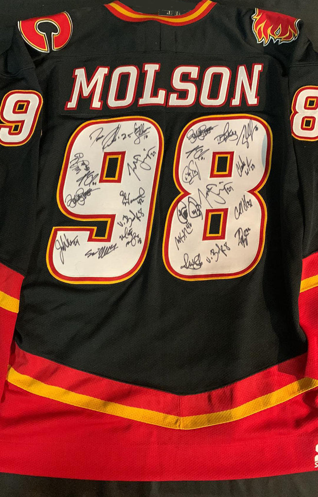 Calgary Flames Blasty jersey - 98 MOLSON team signed