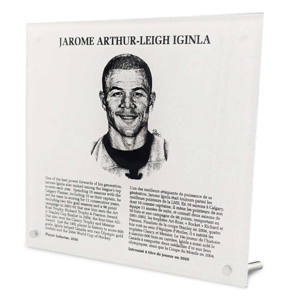 Jarome Iginla 9" x 9" HOF plaque