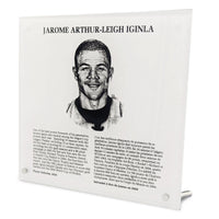 Jarome Iginla 9" x 9" HOF plaque