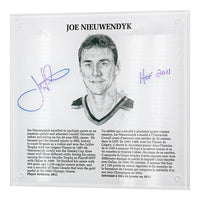 Joe Nieuwendyk Signed 9" x 9" HOF plaque