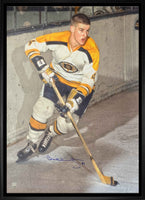 Bobby Orr autographed 20 x 29 framed Canvas - Boston Bruins