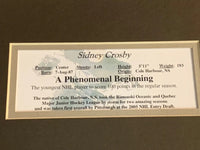 Sidney Crosby custom framed card set