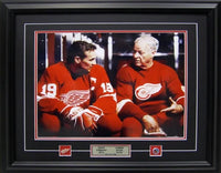 Gordie Howe & Steve Yzerman - Custom framed 16" x 20" photo