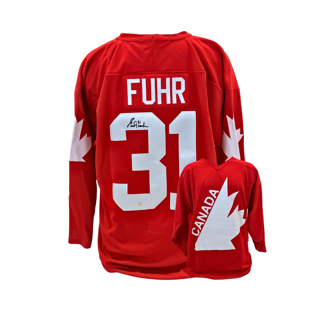 Grant Fuhr Signed Team Canada 1984 Canada Cup Red Replica Jersey