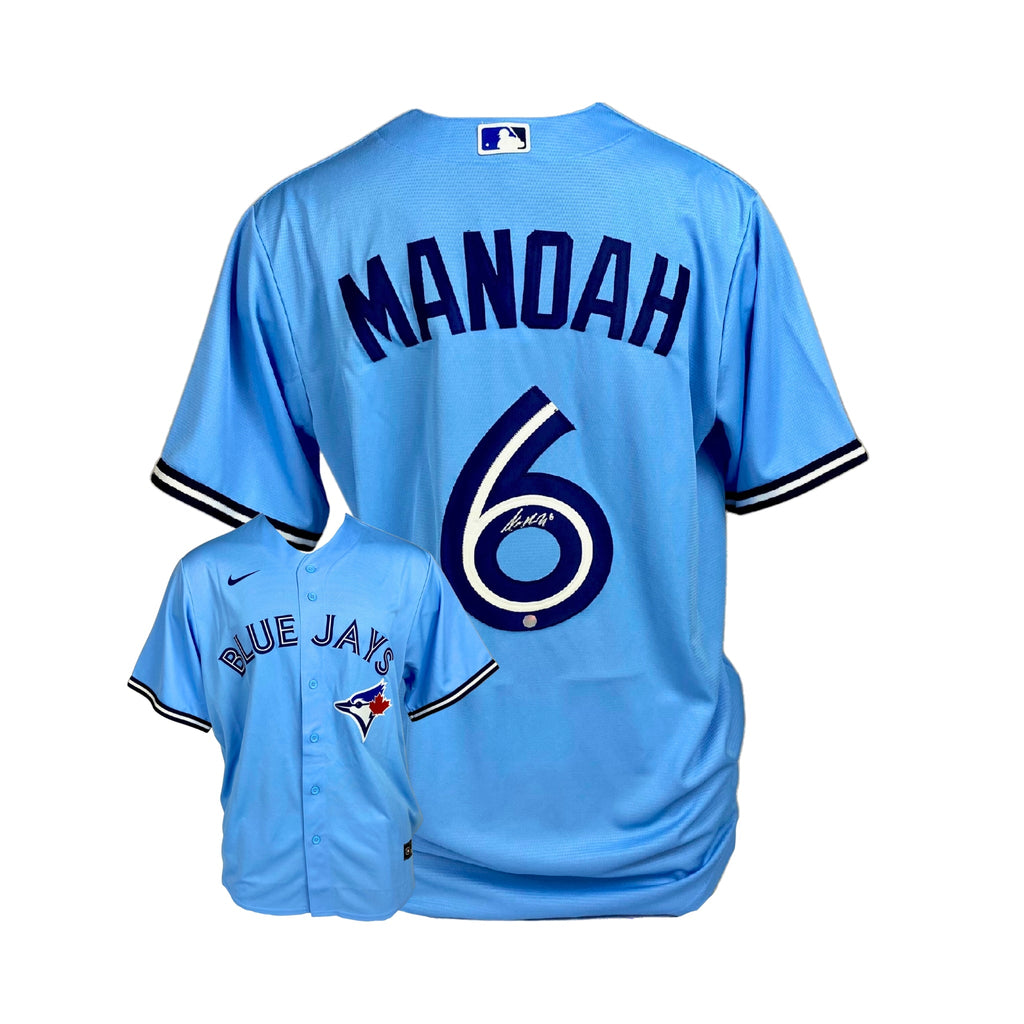 Alek Manoah Signed Toronto Blue Jays Replica Nike Powder Blue Jersey