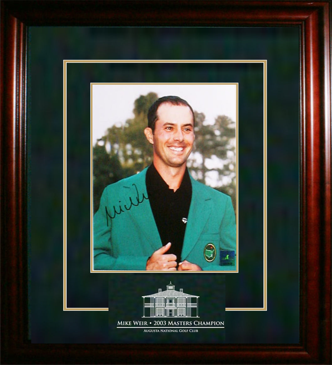 Mike Weir Signed Framed 8x10 Green Jacket Close-Up Photo