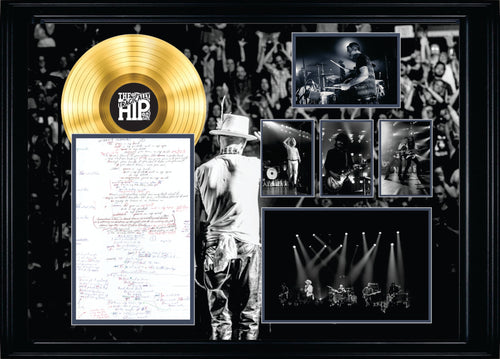 The Tragically Hip Framed On Tour Collage with Lyric Sheet and Silver LP
