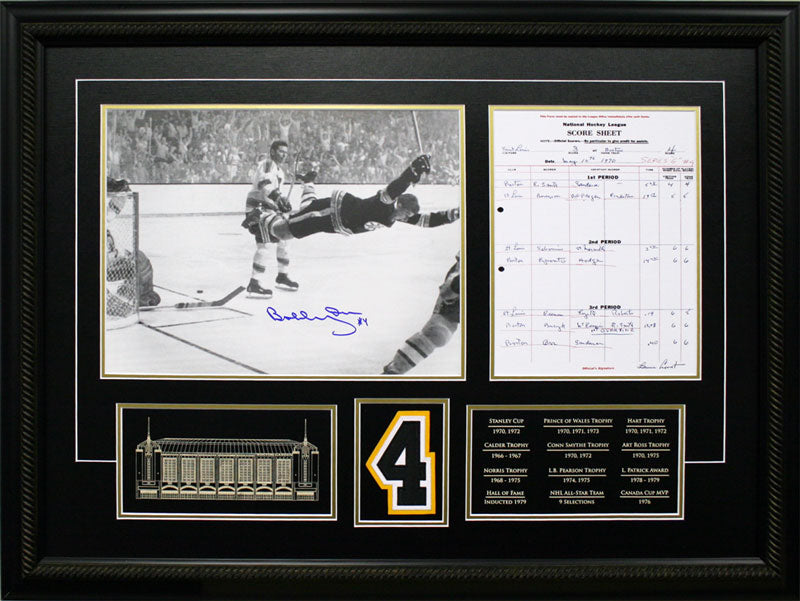 Bobby Orr Signed 11x14  Bruins Stanley Cup Tribute 