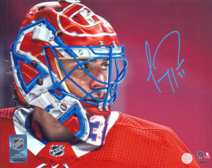 Carey Price Montreal Canadiens Signed 8x10 Close-Up Red Helmet Photo