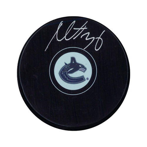 Nils Hoglander Signed Vancouver Canucks Puck