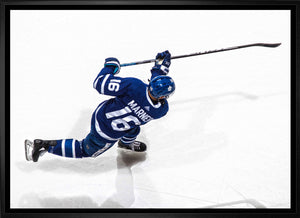 Mitch Marner Toronto Maple Leafs Framed  20x29 Shooting Overhead Canvas