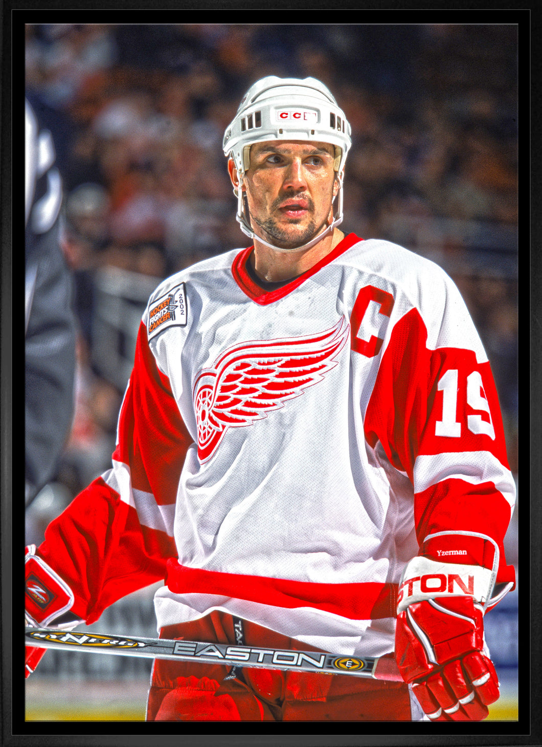 Steve Yzerman Detroit Red Wings Framed 20x29 The Stare Canvas