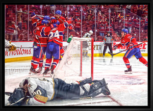 Montreal Canadiens Framed 20x29 Game-Winning Goal Canvas