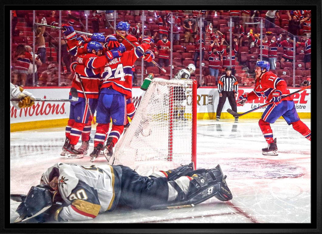 Montreal Canadiens Framed 20x29 Game-Winning Goal Canvas