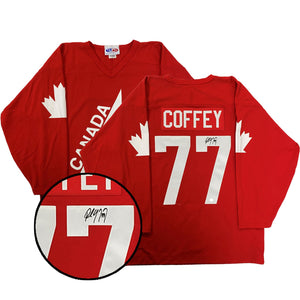 Paul Coffey Signed Team Canada 1987 Canada Cup Red Replica Jersey
