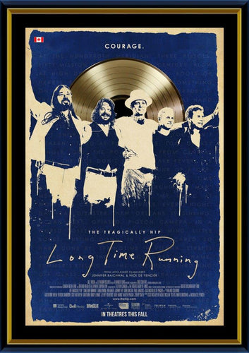 The Tragically Hip Framed Long Time Running Print with Gold LP