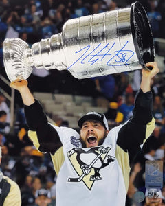 Kris Letang Pittsburgh Penguins Signed Unframed 8x10 Raising the 2016 Stanley Cup Photo