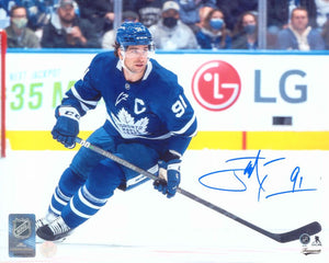 John Tavares Toronto Maple Leafs Signed 8x10 In Action Photo