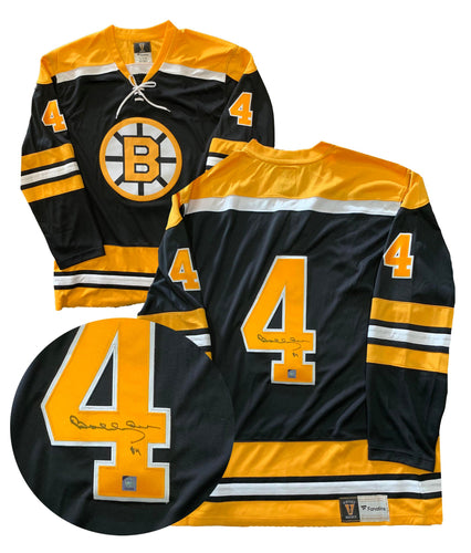 Bobby Orr Signed Boston Bruins Dark Replica Fanatics Jersey