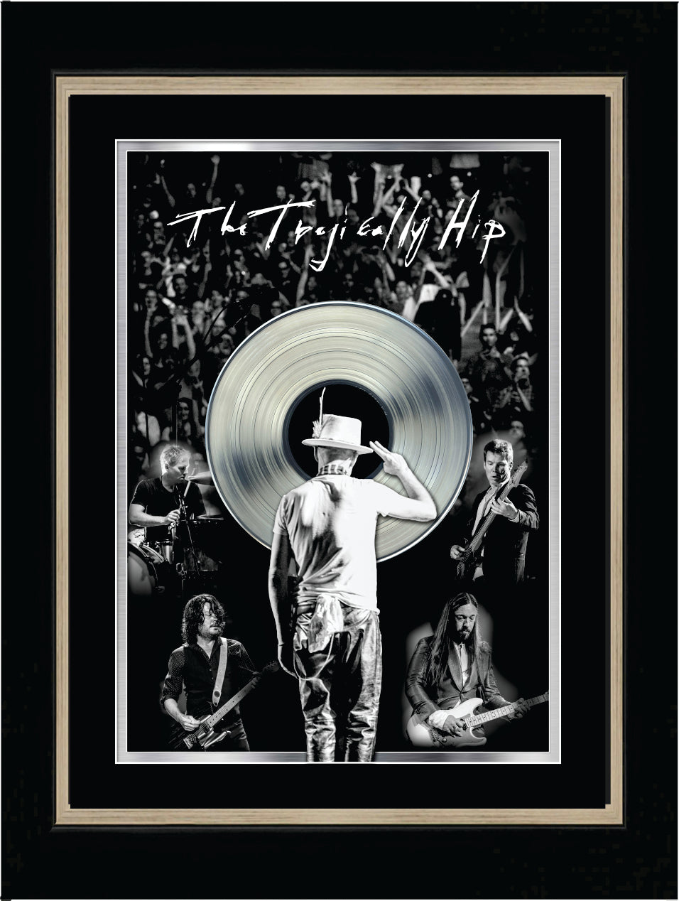 The Tragically Hip Framed Gord Salute with Platinum LP