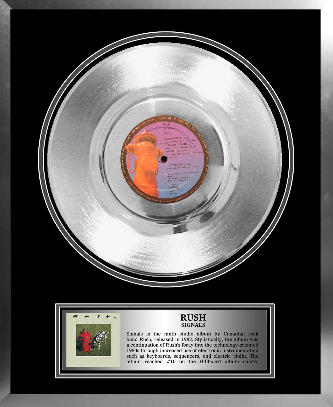 Rush Framed Signal Platinum Album