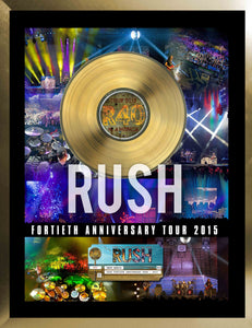 Rush Framed 40th Anniversary Tour with Gold 45
