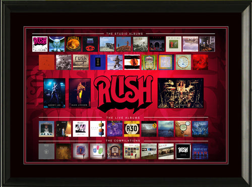 Rush Framed Album Collection Collage