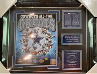 DALLAS COWBOYS ALL-TIME GREATS  - 8" x 10" - Custom framed