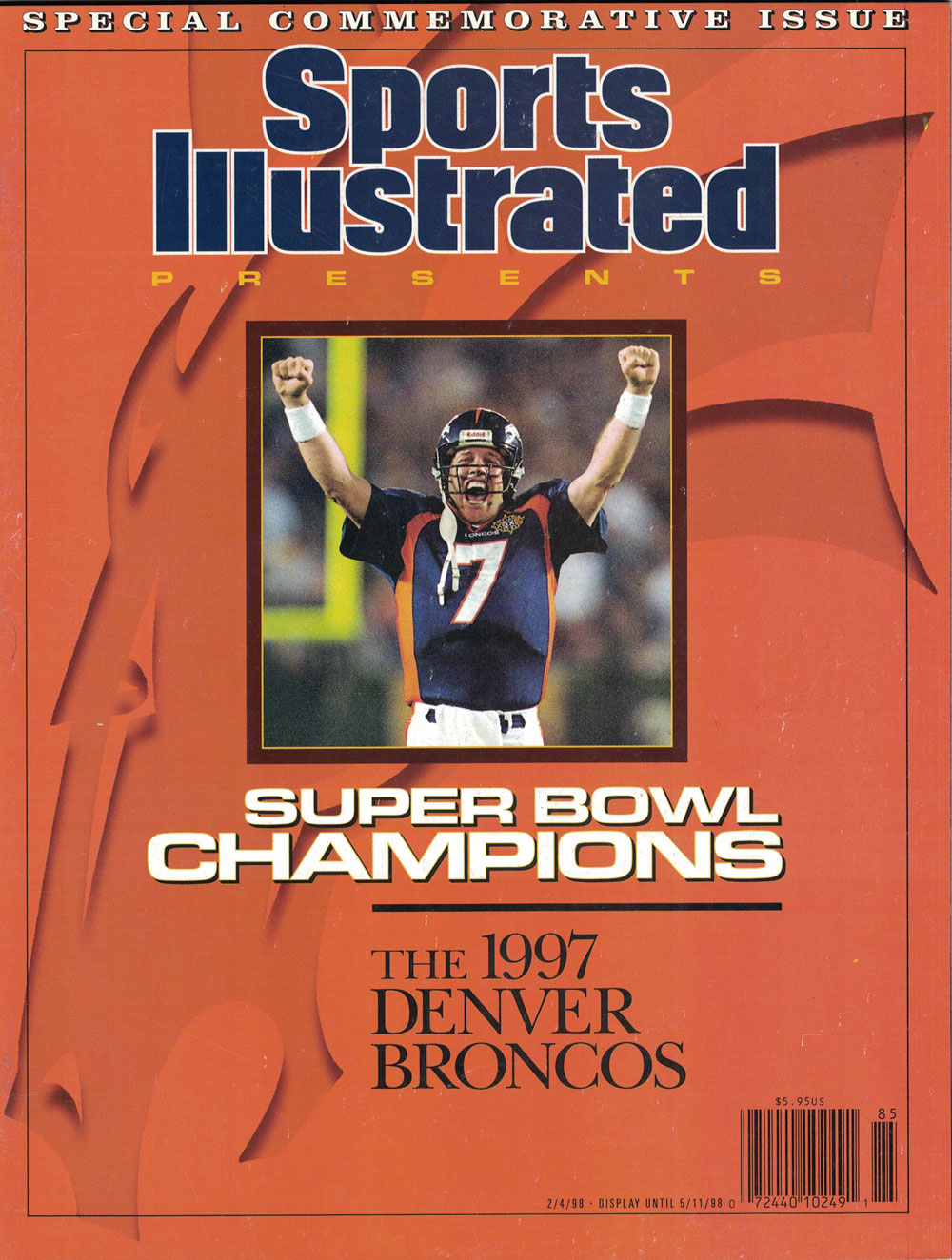 John Elway Denver Broncos 1998 Sports Illustrated Super Bowl Champions