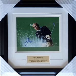 Jack Nicklaus - autographed 8"x 10" photo framed