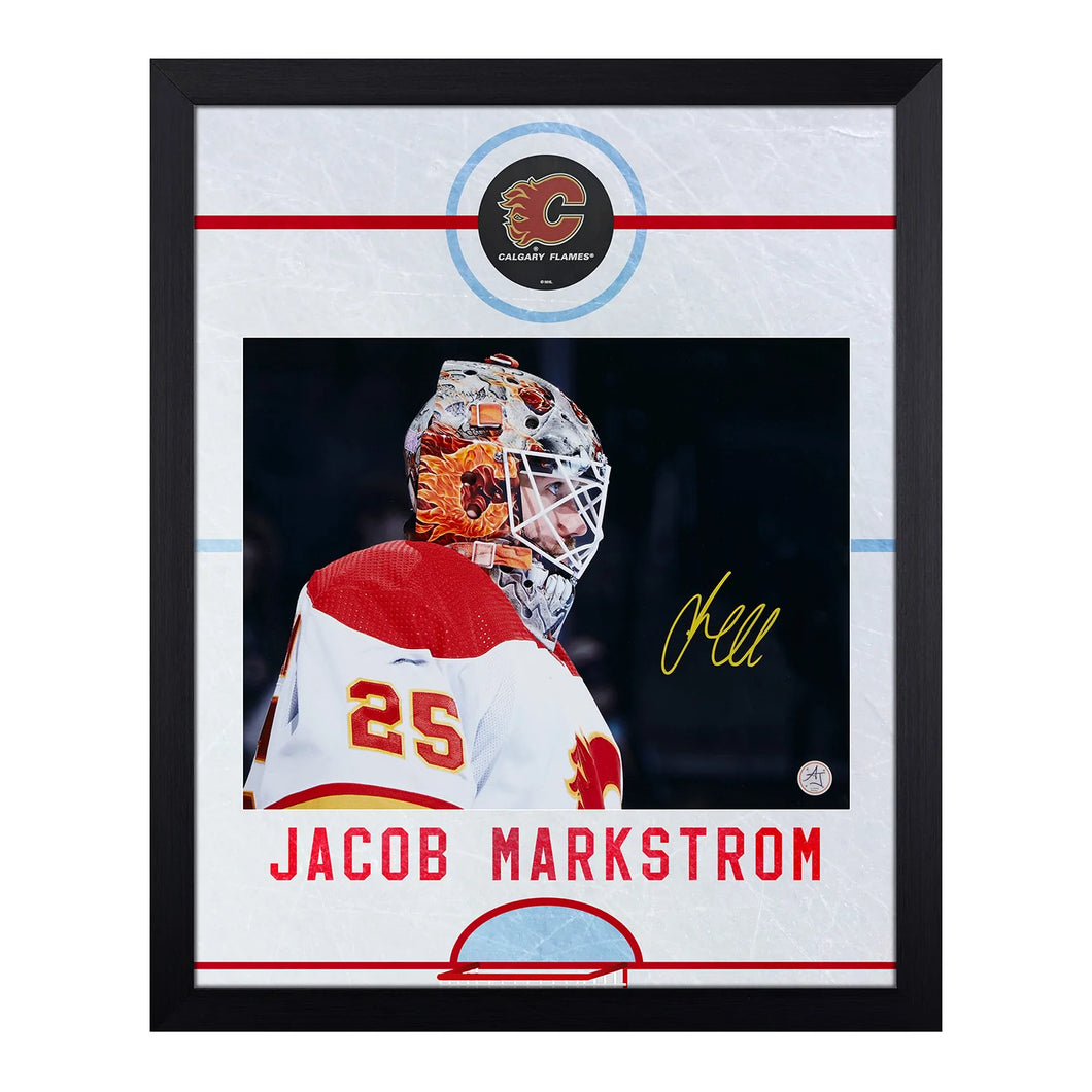 Jacob Markstrom Signed Calgary Flames Rink Graphic