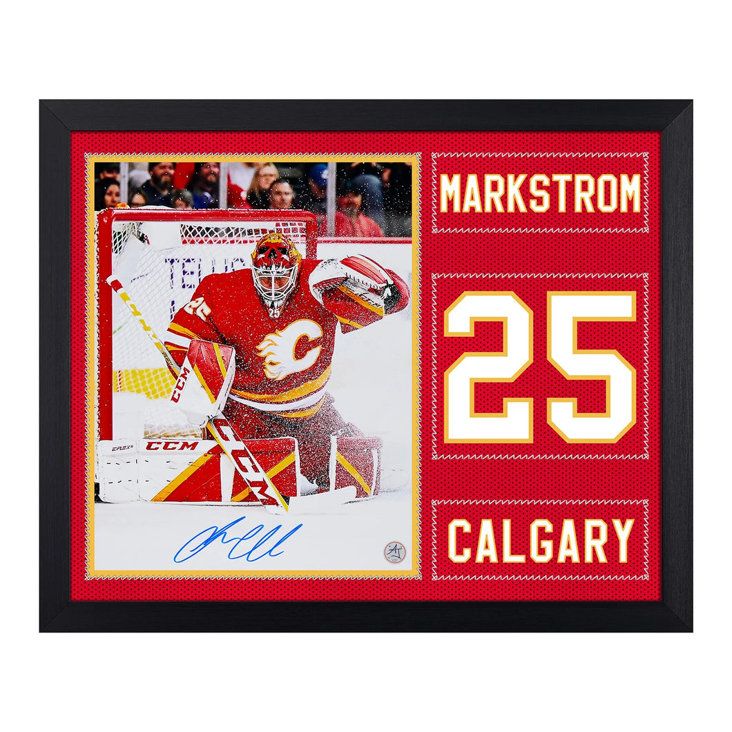 Jacob Markstrom Signed Calgary Flames Uniform Graphic