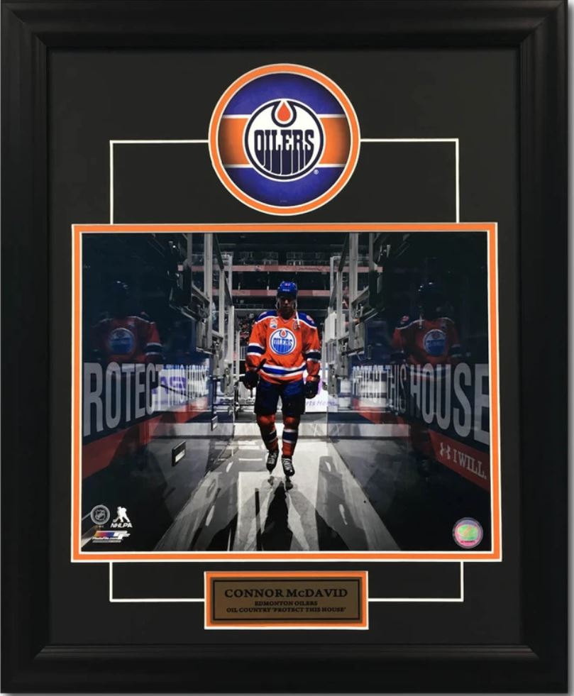 Highland Mint Edmonton Oilers Connor McDavid Impact Jersey Photo Frame