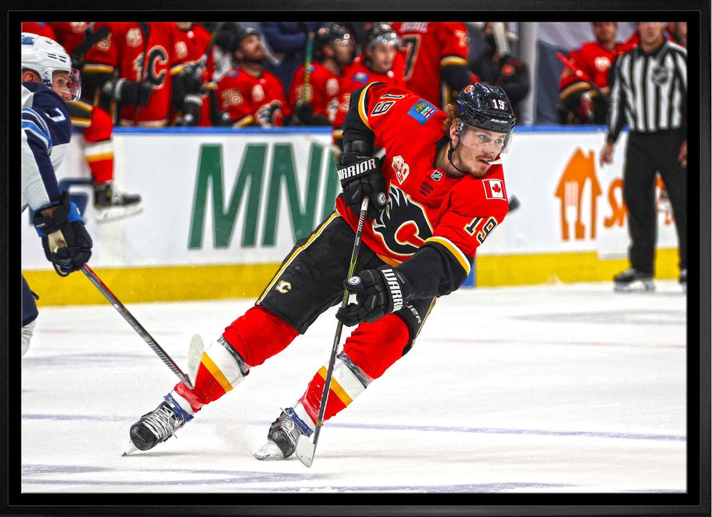 Matthew Tkachuk Framed Canvas - 20" x 29" Calgary Flames