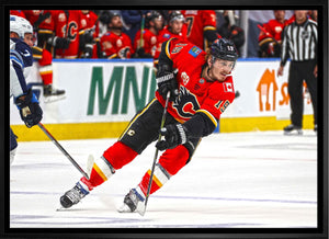 Matthew Tkachuk Framed Canvas - 20" x 29" Calgary Flames