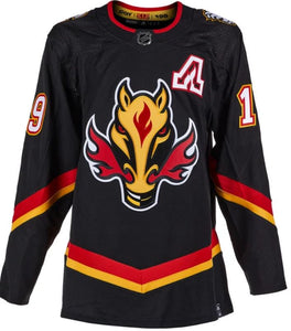 Pánské Dresy Calgary Flames Matthew Tkachuk 19 2021 Reverse Retro Černá  Authentic