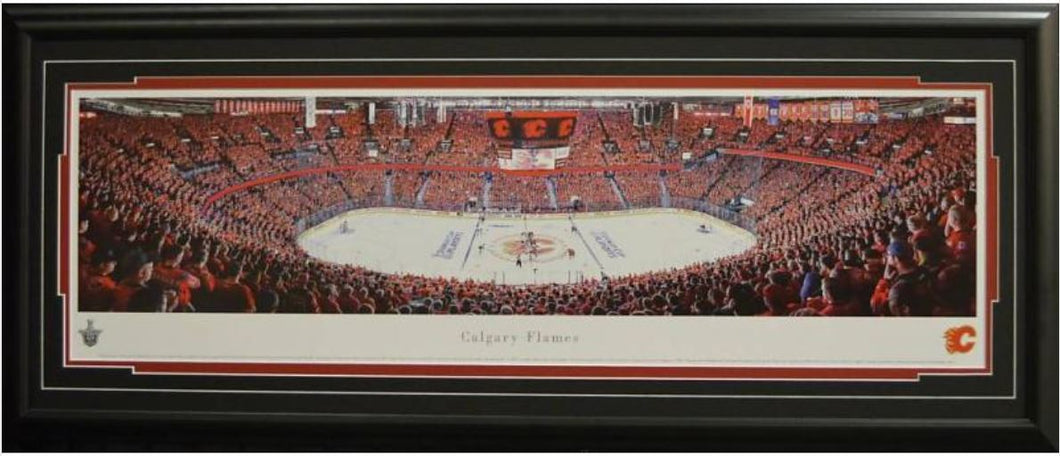 Calgary Flames - C of Red - Framed Panorama - Scotiabank Saddledome