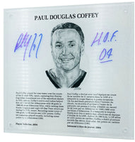 Paul Coffey Signed 9" x 9" HOF plaque