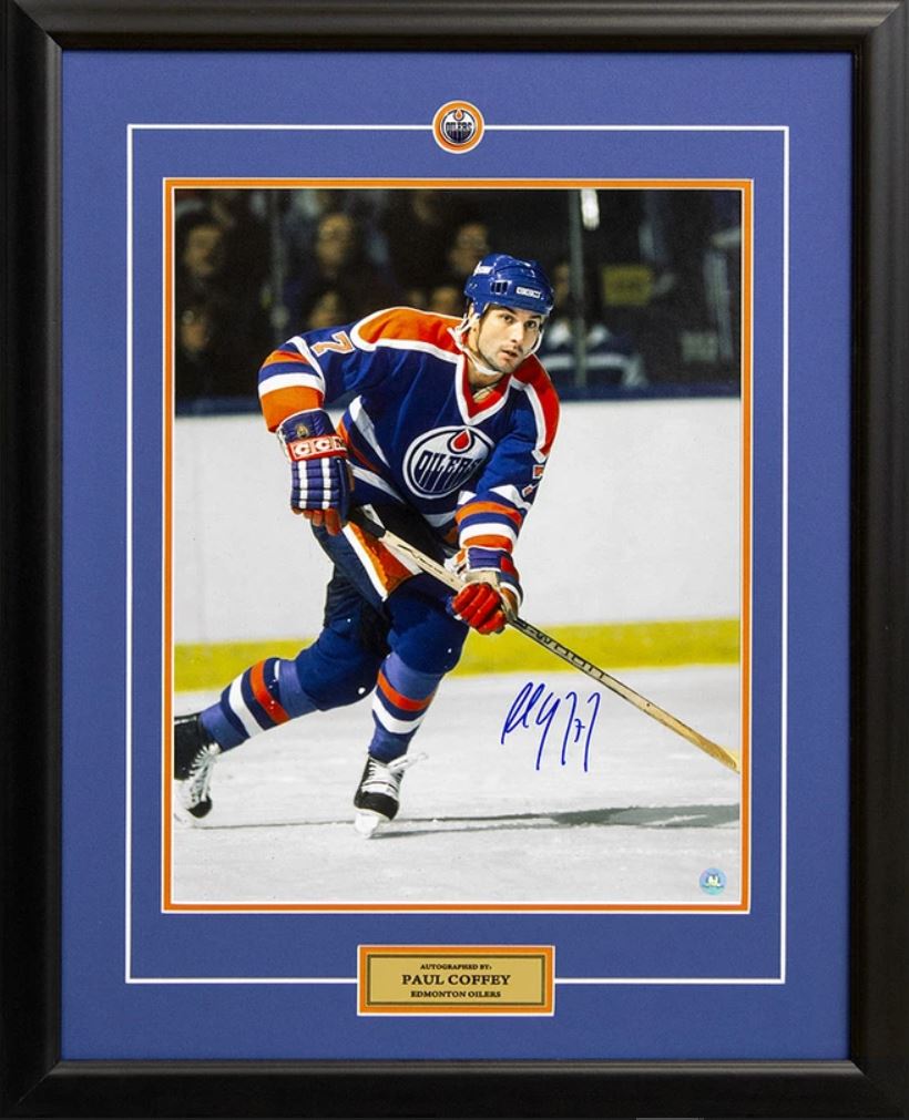 Paul Coffey Signed 16" x 20" photo framed