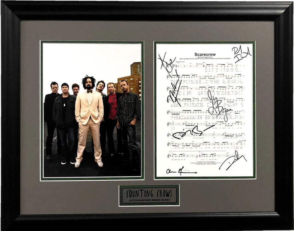 Counting Crows - Band Signed Replica Scarecrow Sheet Music Frame
