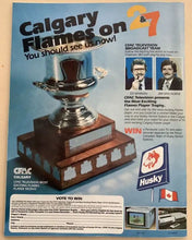 Load image into Gallery viewer, Calgary Flames Vintage game program – first Saddledome game