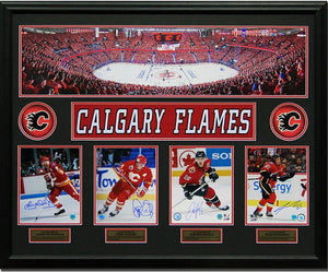 Theo Fleury Autographed Calgary Custom Red Hockey Jersey - BAS