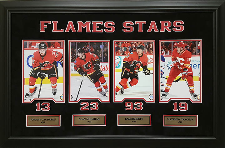 Calgary Flames current stars custom framed collage