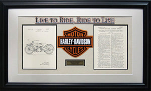 Harley Davidson Patent - Custom Framed