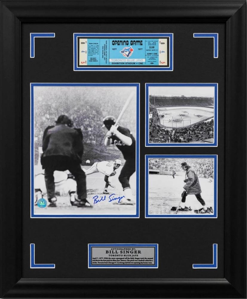 Bill Singer Signed Toronto Blue Jays Franchise 1st Game Pitch