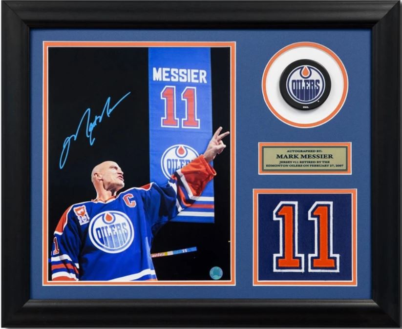 Mark Messier - custom framed autographed plus numbers