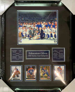 EDMONTON OILERS 1988 STANLEY CUP CHAMPIONS - custom framed photo